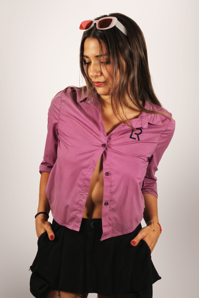Lavender Luxe Button-Up Blouse
